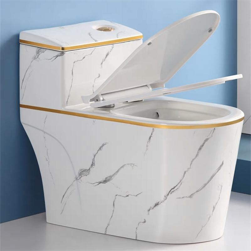 WATERMONY 1.6 Gallons GPF Elongated Comfort Height Floor Mounted One-Piece Toilet (Seat Included)