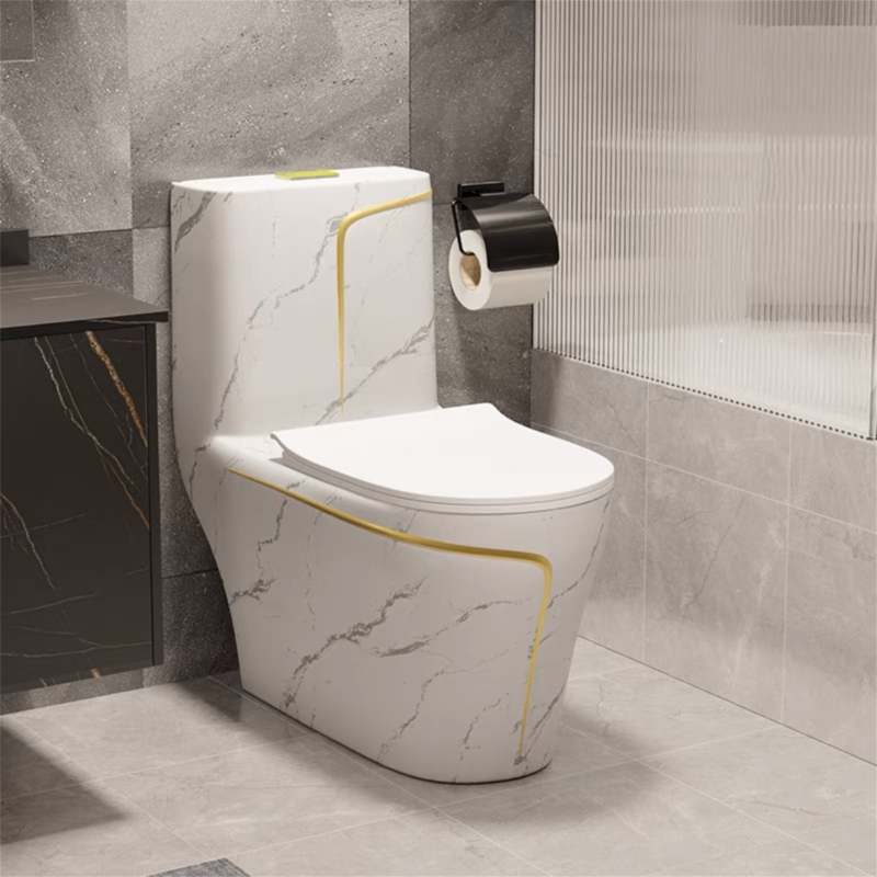 WATERMONY 1.6 Gallons GPF Elongated Comfort Height Floor Mounted One-Piece Toilet (Seat Included)