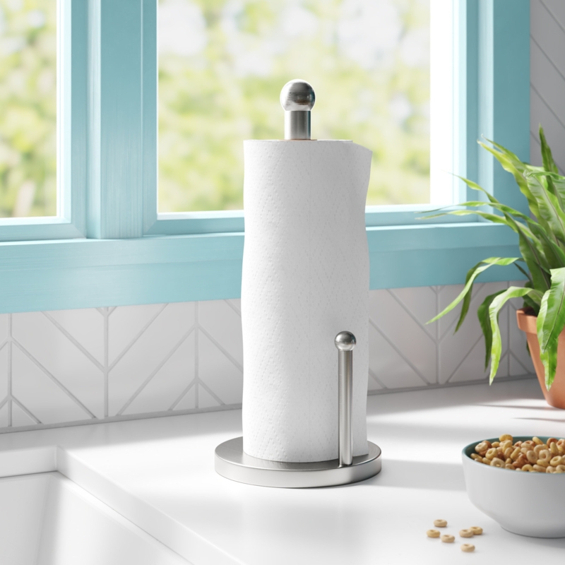 Wayfair Basics Stainless Steel Freestanding Paper Towel Holder