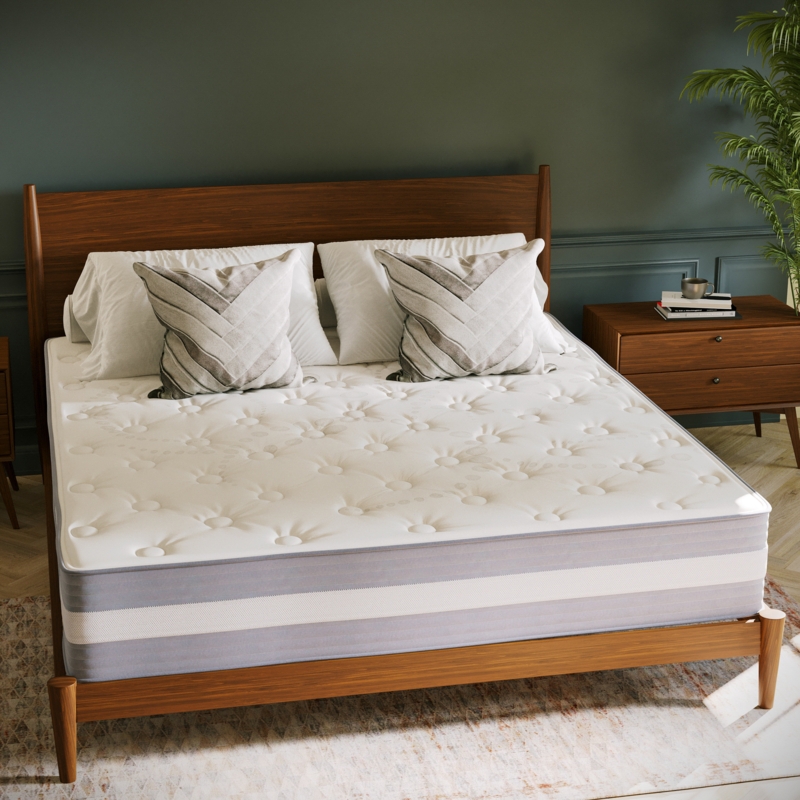 Wayfair Sleep 12 Inch Pocket Spring Mattress with CertiPUR-US Certified Foam Layer, Hybrid Mattress