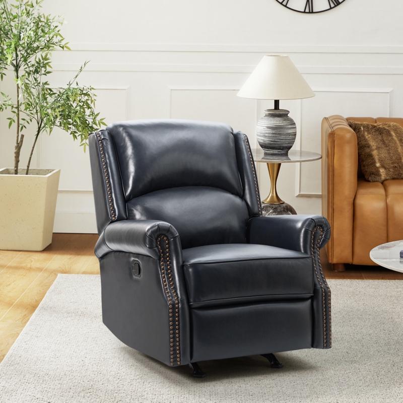Westhought 32.67'' Wide Genuine Leather Manual Rocker Recliner