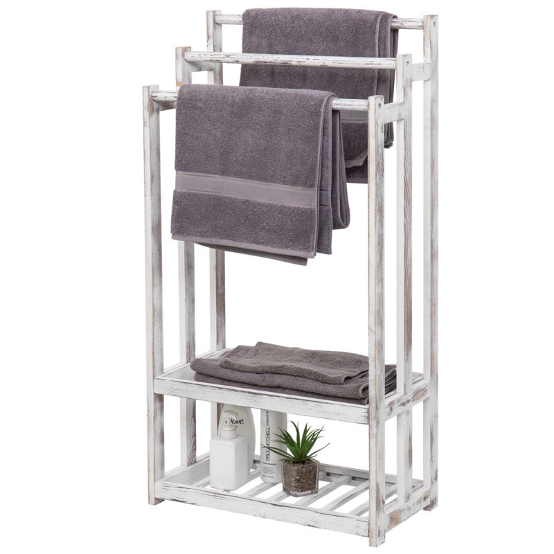 Wood 3 Freestanding Towel Stand