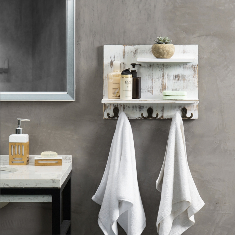 Wood Wall Towel Rack
