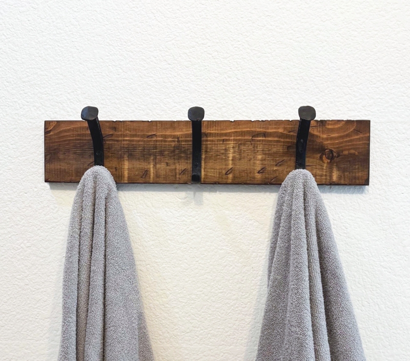 Wood Wall Towel Rack