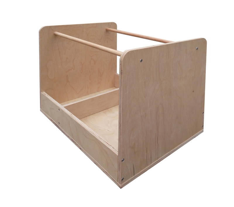 Wooden Storage Case Audio Carrier Book Rack CD Holder Supplies Organizer, Natural Finish