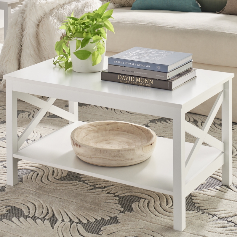 X-Frame Furniture 4 Legs Coffee Table with Storage