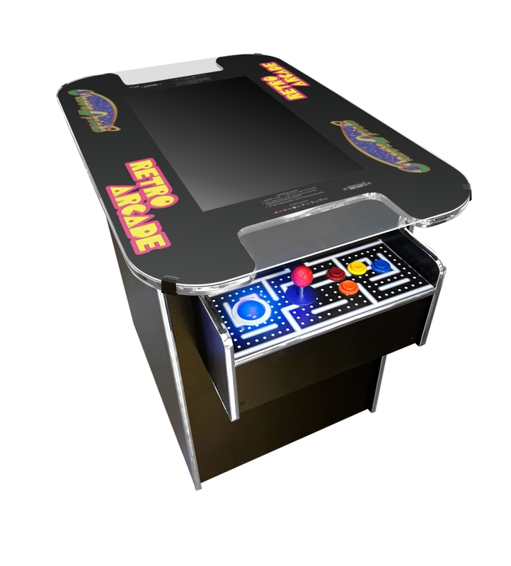 XL Cocktail Arcade Machine with 24" Monitor, 412 Retro Games and Trackballs - Fully Assembled