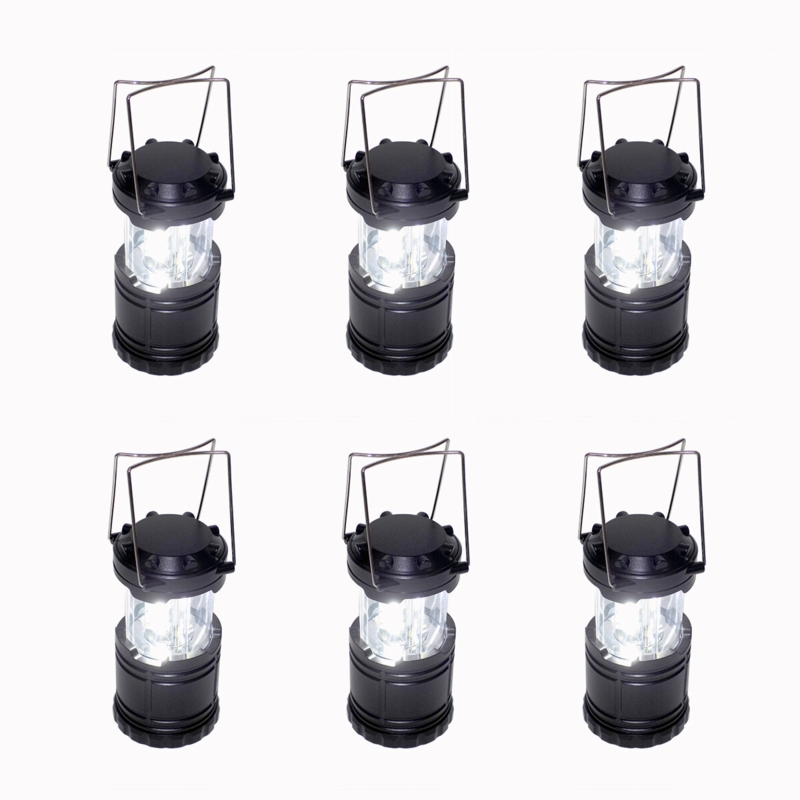 10'' Battery Powered Integrated LED Outdoor Lantern (Set of 6)