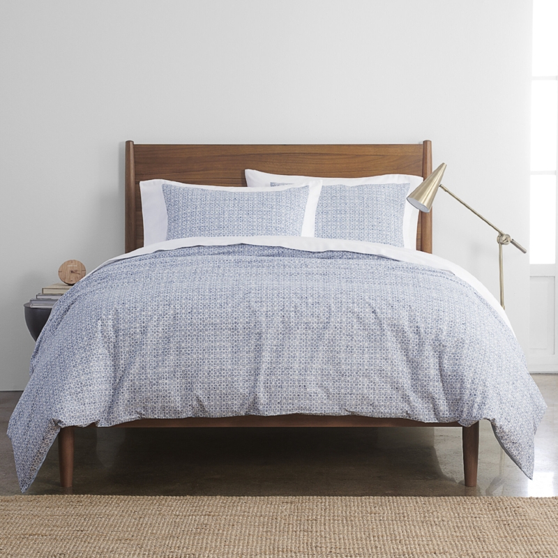 100% Cotton Ultra Soft Percale 3 Piece Duvet Cover Set - Distress Tile