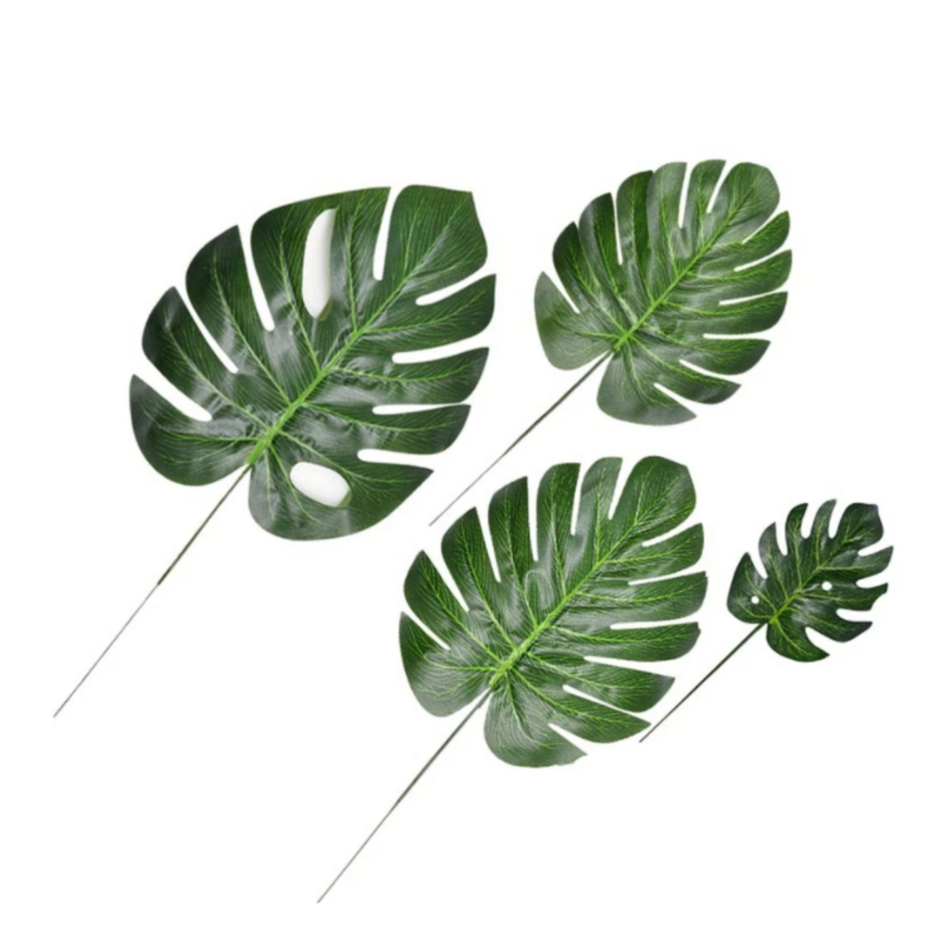 10pcs Artificial Green Leaf Tropical Palm Foliage Leaves Plant Home Garden Decorations