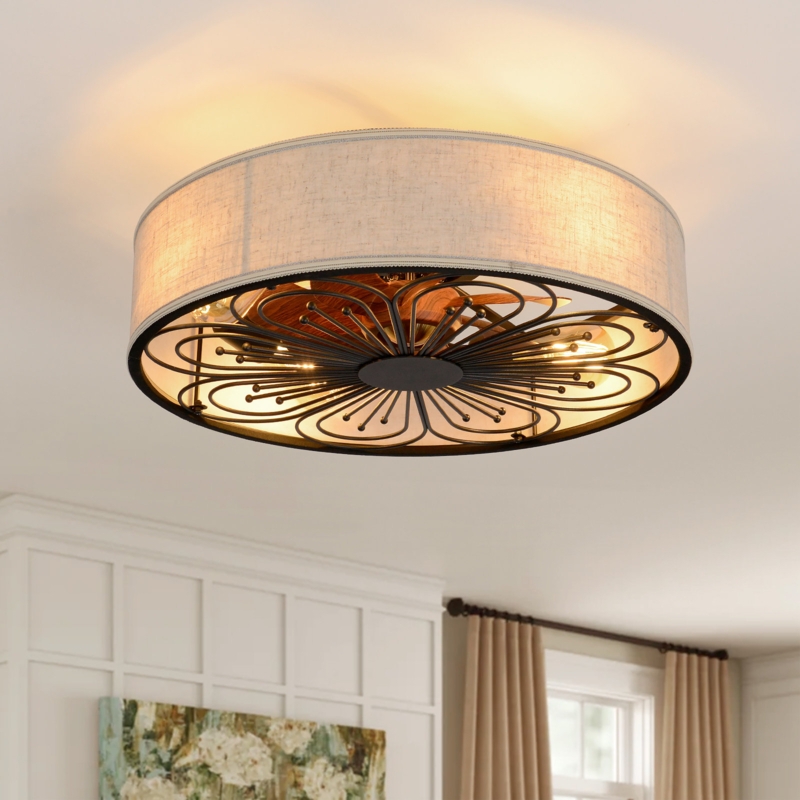 19.6'' Ceiling Fan with Light Kit Included