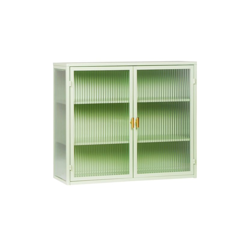 2--Glass Doors Wall Bathroom Cabinet, Wall Mounted Cabinet, Bathroom Storage Cabine