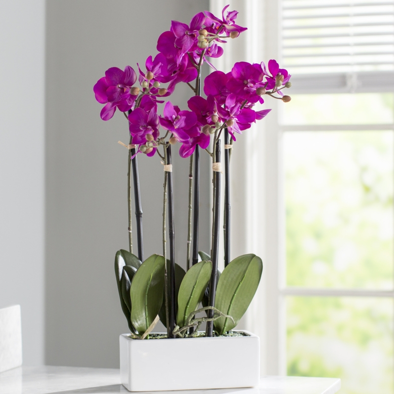 21" Artificial Purple Orchid