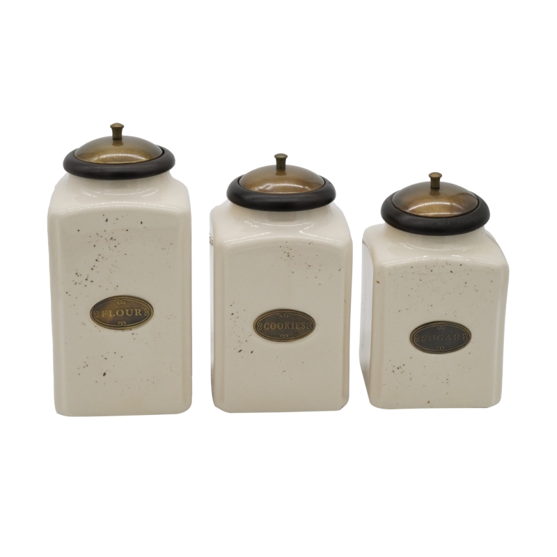 3 Piece Kitchen Canister Set