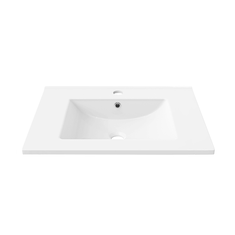 30" Single Bathroom Vanity Top in White with Sink