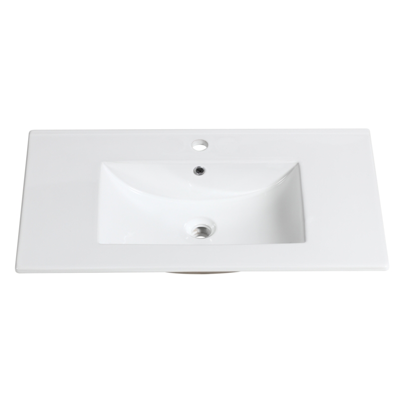 32'' Ceramic Single Bathroom Vanity Top with Sink