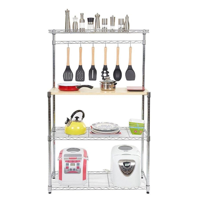 35.4'' Metal Standard Baker's Rack with Microwave Compatibility
