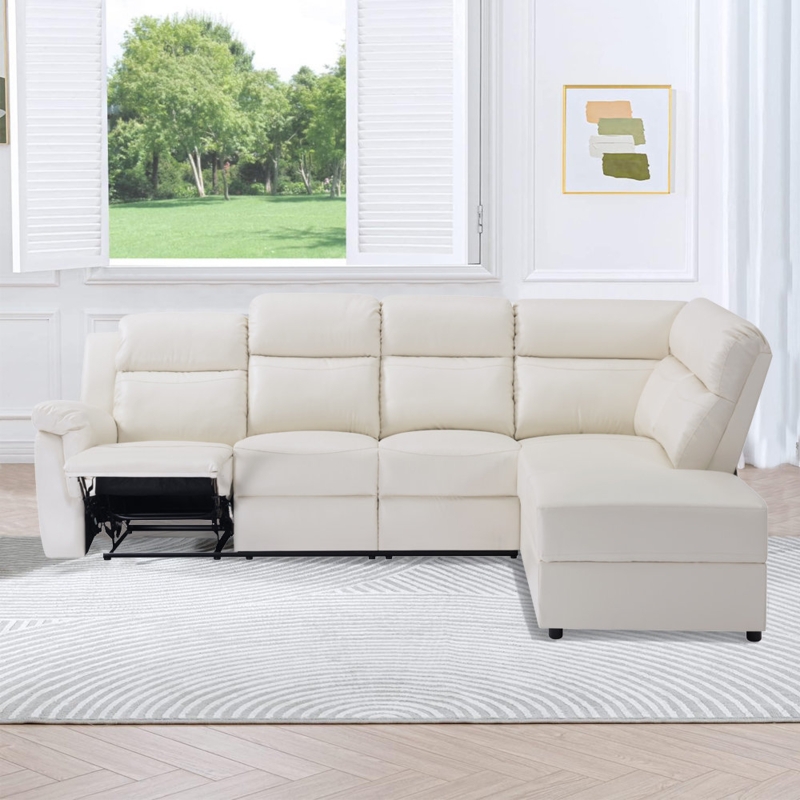 4 - Piece Faux Leather Reclining Sectional