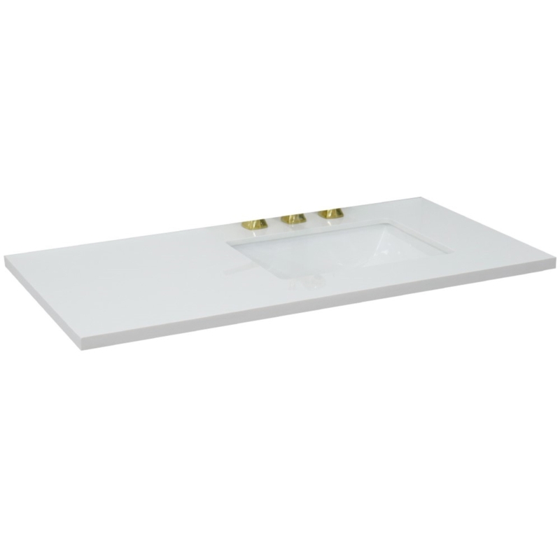 43'' Stone Single Bathroom Vanity Top with Sink