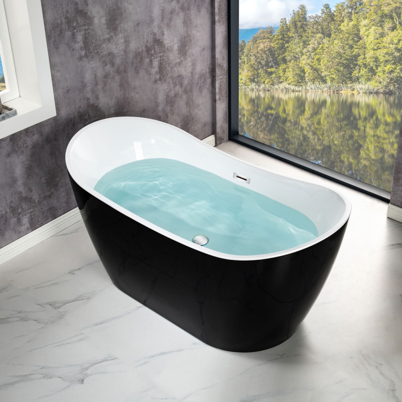 59'' x 28.75'' Freestanding Soaking Acrylic Bathtub