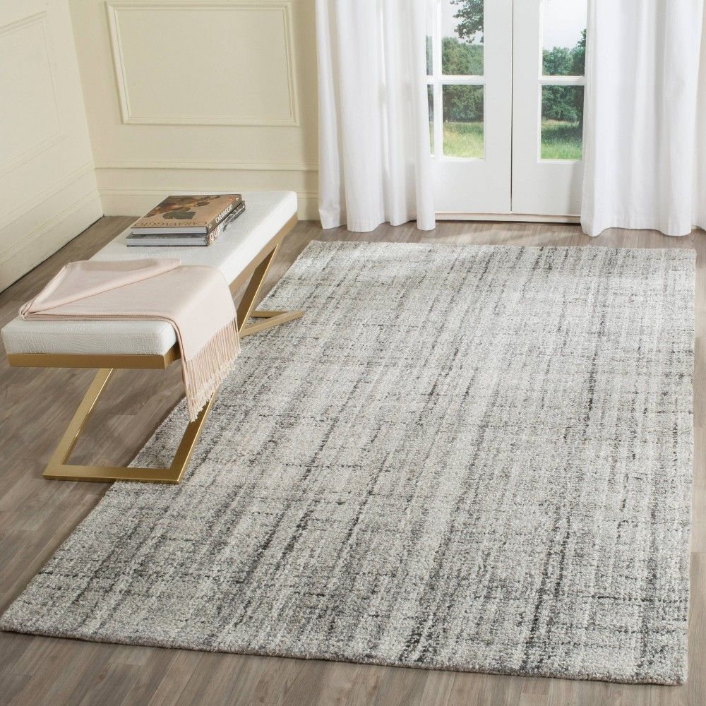 5'x8' Crosshatch Area Rug Gray/Black - Safavieh