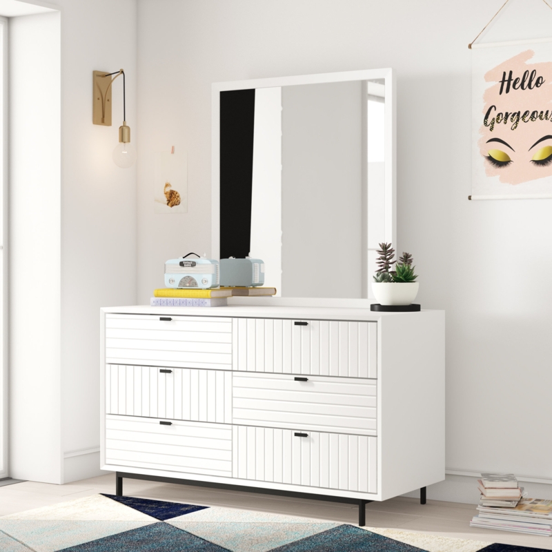 6 - Drawer Dresser with Mirror
