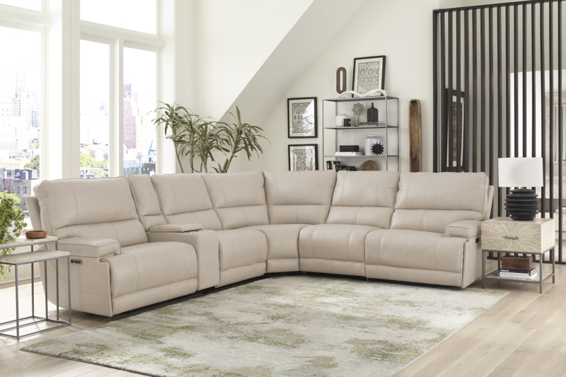 6 - Piece Upholstered Power Reclining Sectional