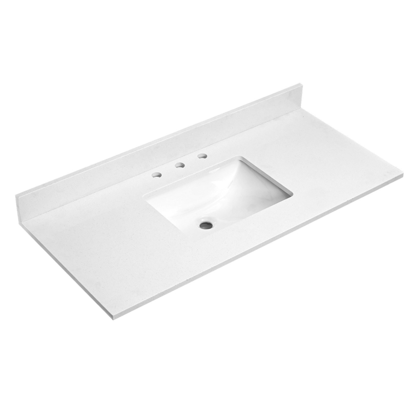 60'' Quartz Single Bathroom Vanity Top with Sink