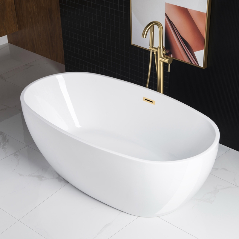 67'' x 31.5'' Freestanding Soaking Acrylic Bathtub