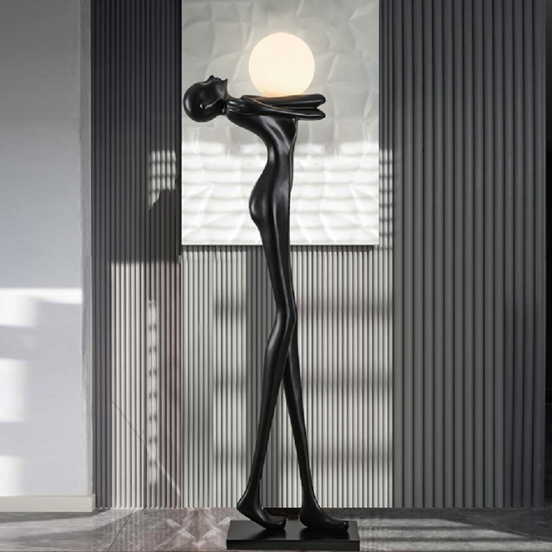 71'' Black Novelty Floor Lamp