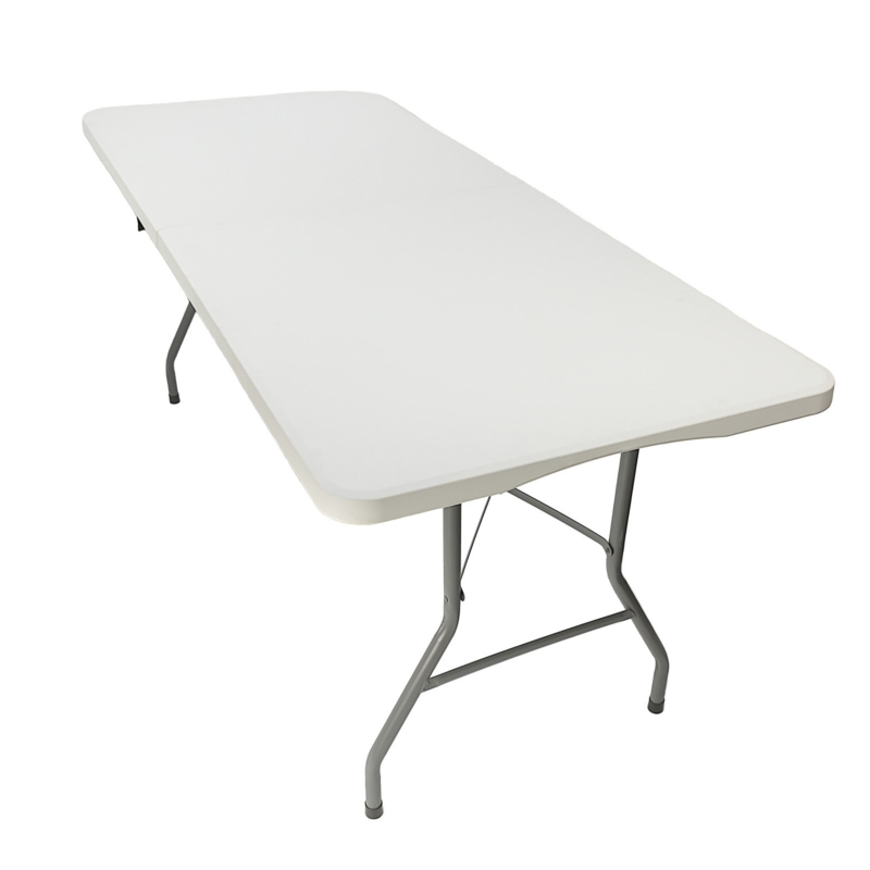 72" 6ft Outdoor Banquet Events Party White Portable Rectangular Plastic Folding Tables with Handle
