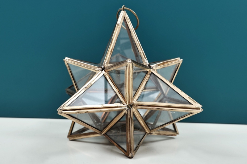 8'' H Glass Tabletop Lantern