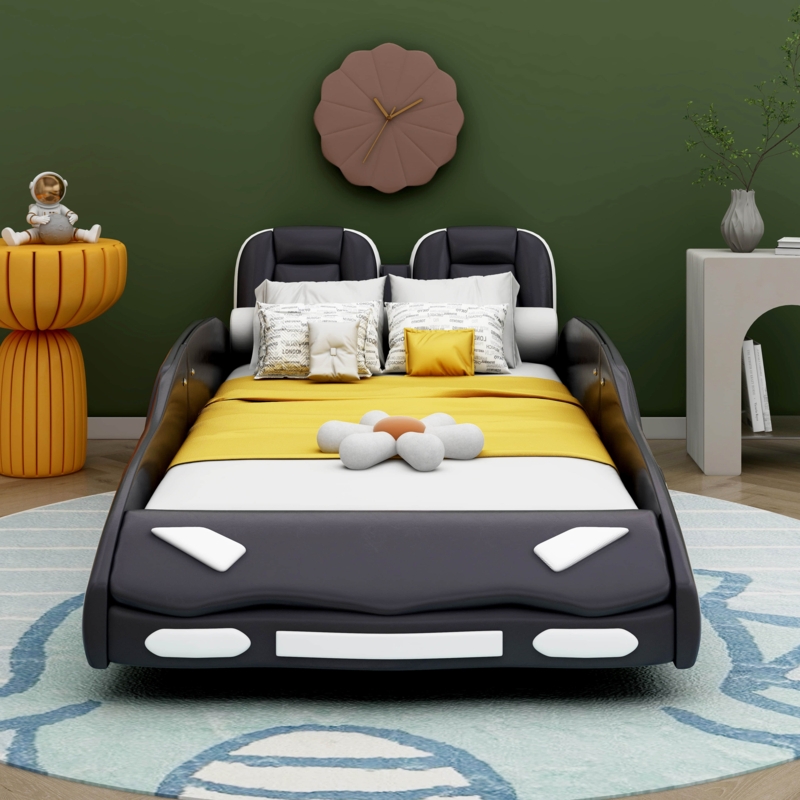 Aaryon Twin Size Race Car-Shaped Platform Bed