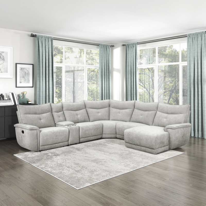 Achernar 6 - Piece Upholstered Reclining Sectional