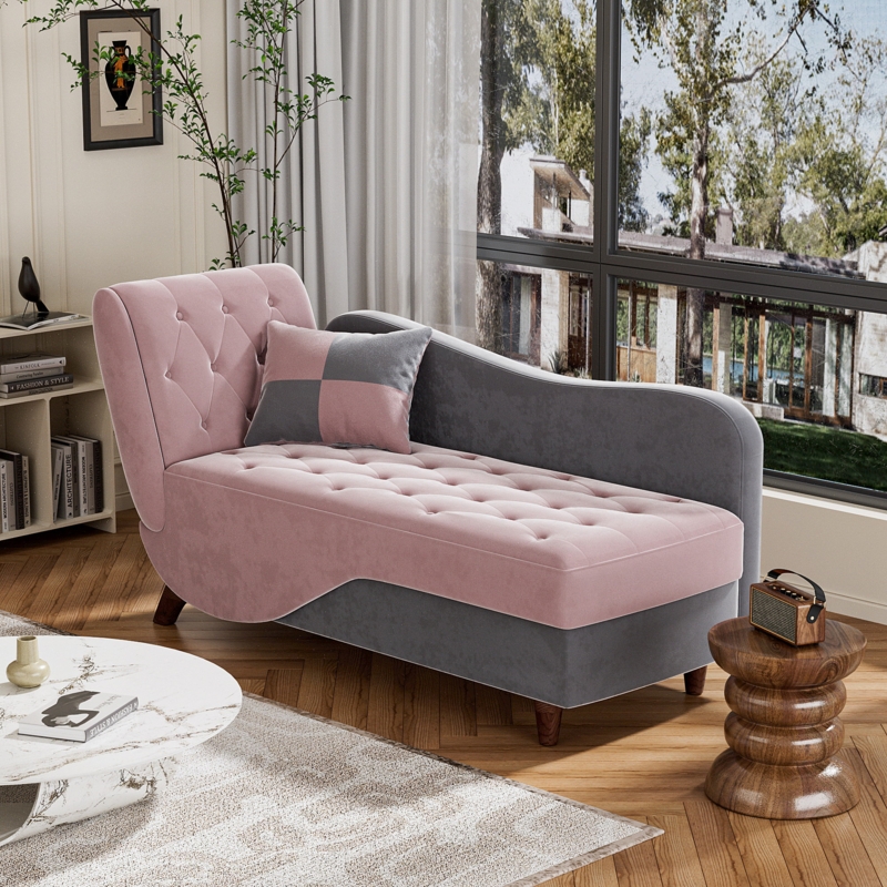 Acotas Velvet Upholstered Chaise Lounge