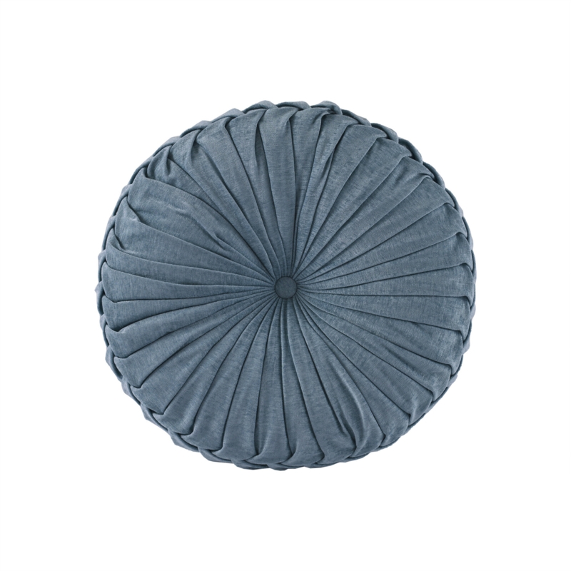 Aiden Poly Chenille Round Floor Pillow Cushion