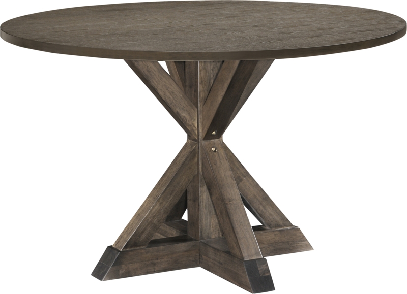 Alfred Round Solid Wood Rustic Dining Table