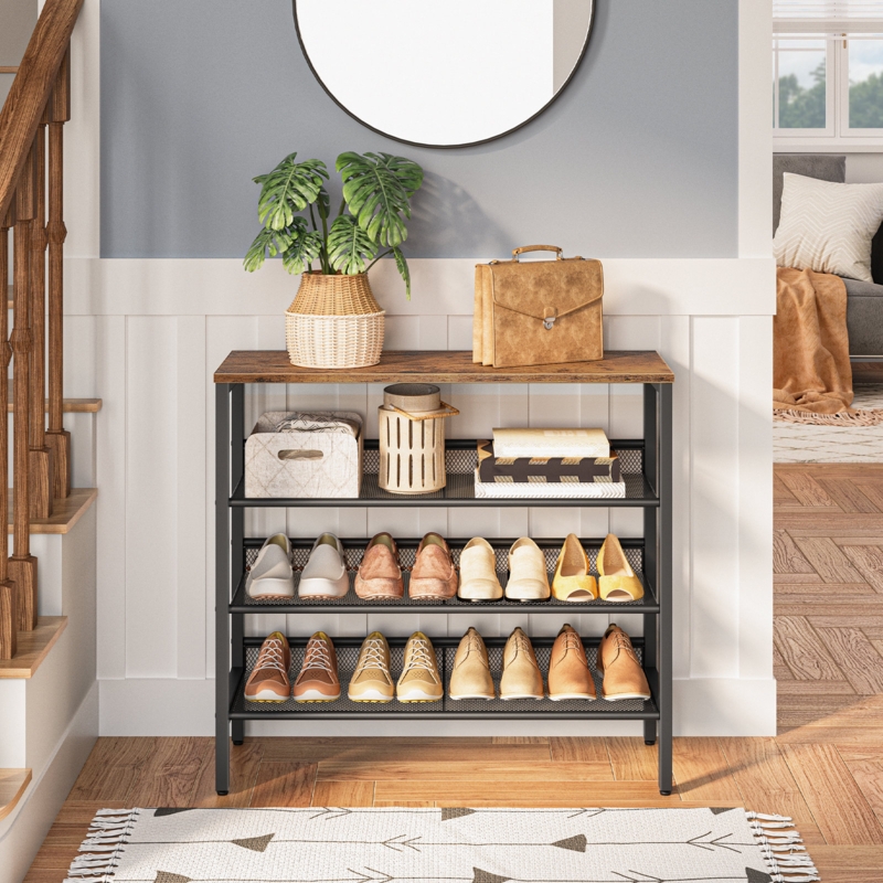 Alheide 4 Tier 16 Pair Shoe Rack