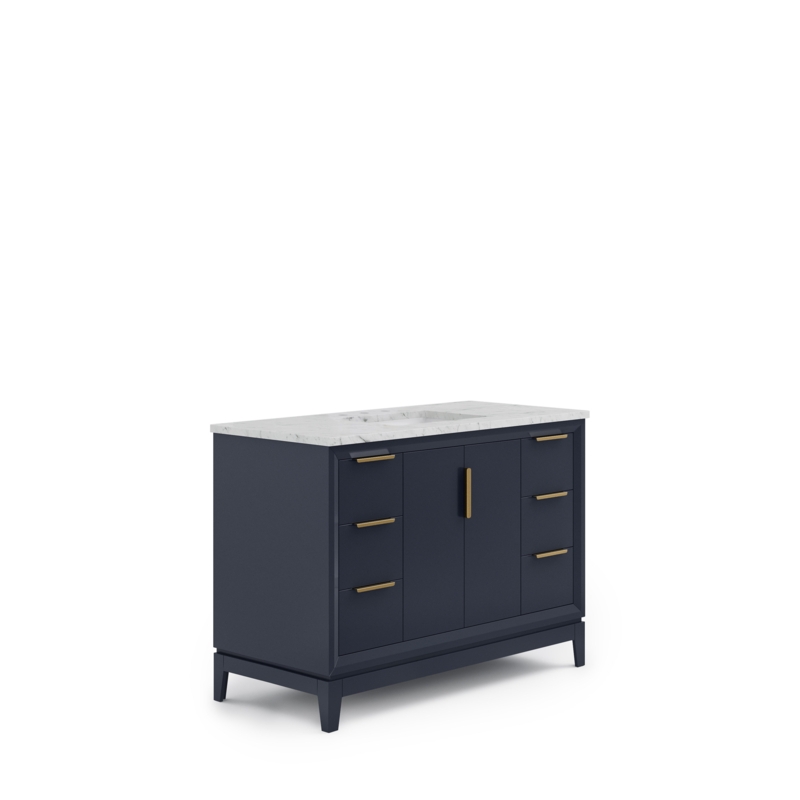 Aliaz 48'' Single Bathroom Vanity with Marble Top