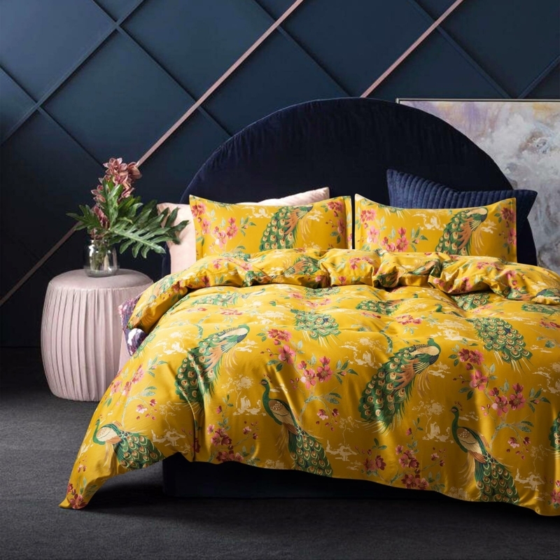 Almyra Cotton Sateen Floral Duvet Cover Set