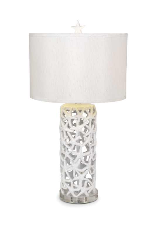 Aloysuis Elegant Starfish White Table Lamp (Set of 2)