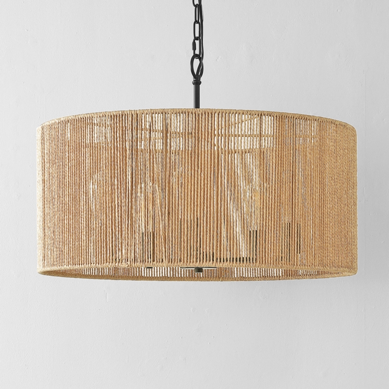 Alysandra 5 - Light Dimmable Drum Chandelier