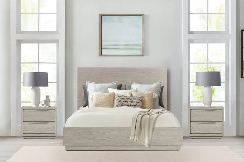 Amazyn 3 Piece Bedroom Set in Gray Oak Wood