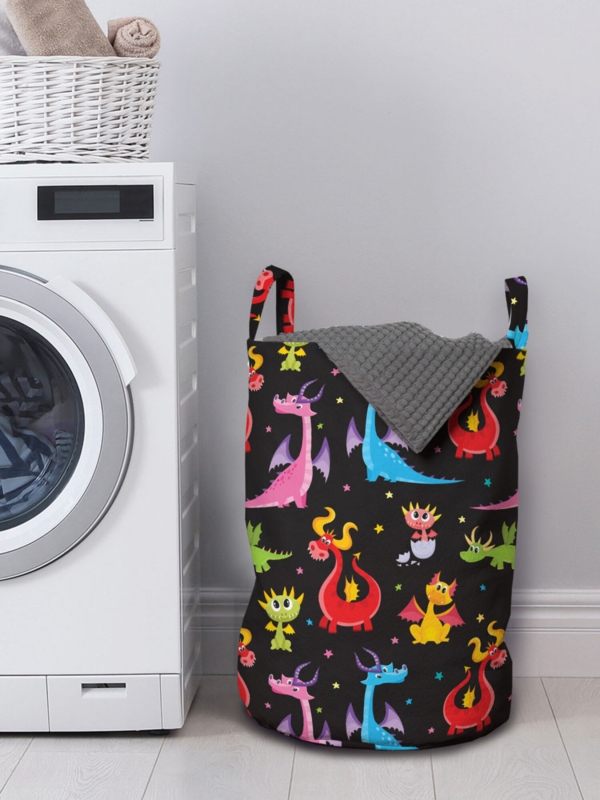 Ambesonne Fabric Laundry Bag with Handles