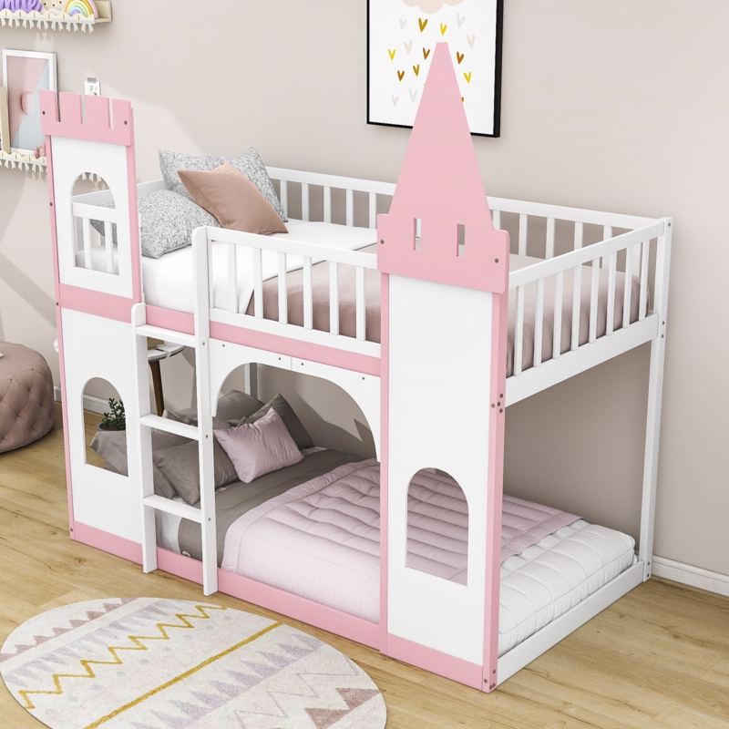 Amidon Twin Over Twin Castle Bunk Bed