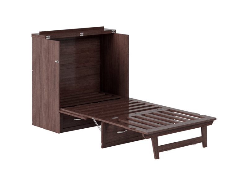 Andriena Solid Wood Fold Out Murphy Bed with Mattress Included