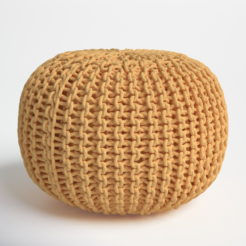 Anely 20" Wide Round Pouf Ottoman