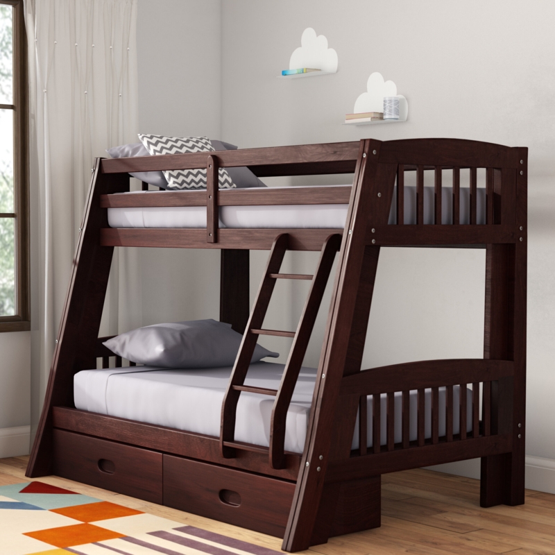 Arlott Twin Over Full Bunk Bed with Storage