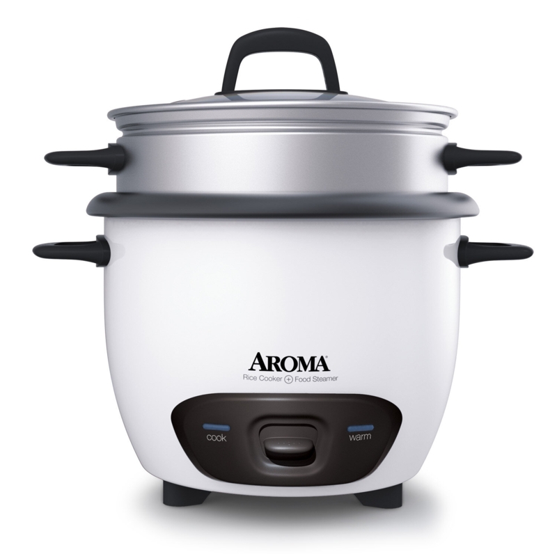Aroma 14-Cup Pot Style Rice Cooker and Food Steamer Set