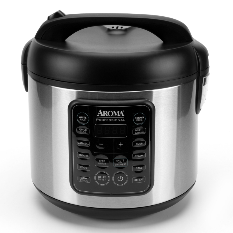 Aroma  20-Cup (Cooked) / 5Qt. Cool-Touch Digital Rice & Grain Multicooker & Slow Cooker, Steam Tray Included, Black (ARC-5200SB)